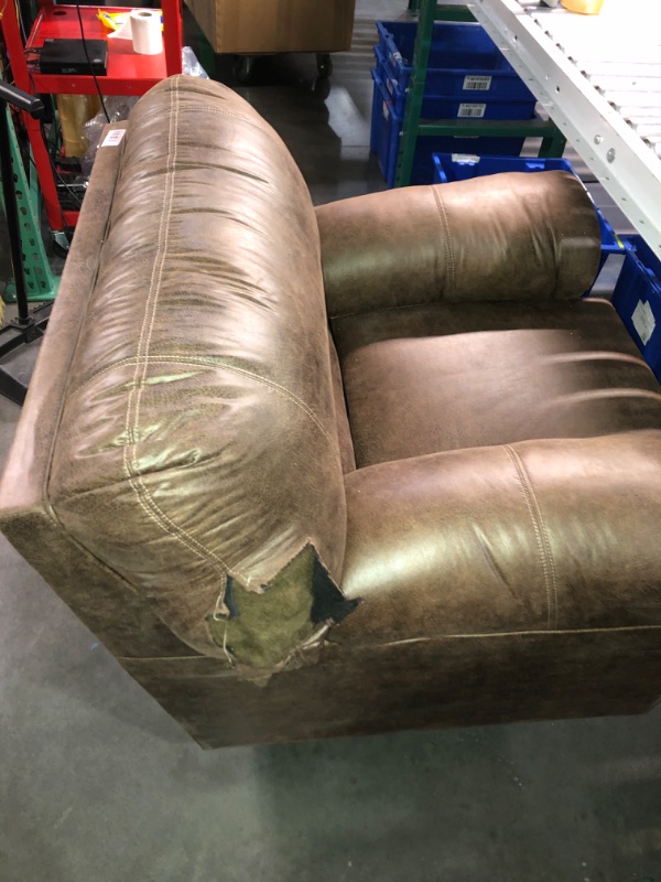 Photo 5 of ***TRUCK/TRAILER PICKUP ONLY***
Signature Design by Ashley Bladen Faux Leather Plush Oversized Chair, Brown
