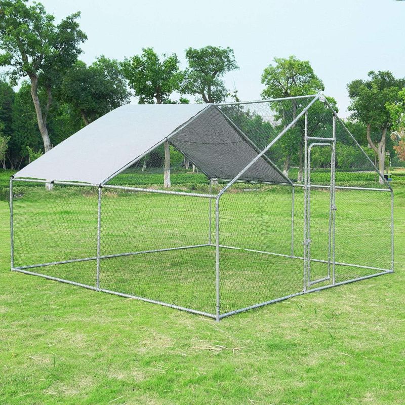 Photo 1 of ***STOCK PHOTO FOR REFERENCE ONLY - SEE COMMENTS***
19.5ft Large Metal Chicken Coop with Cover, Metal Construction