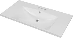 Photo 1 of (READ FULL POST) ZNTS 36" Single Bathroom Vanity Top with White Basin, 3-Faucet Holes, Ceramic, White N725P171539K