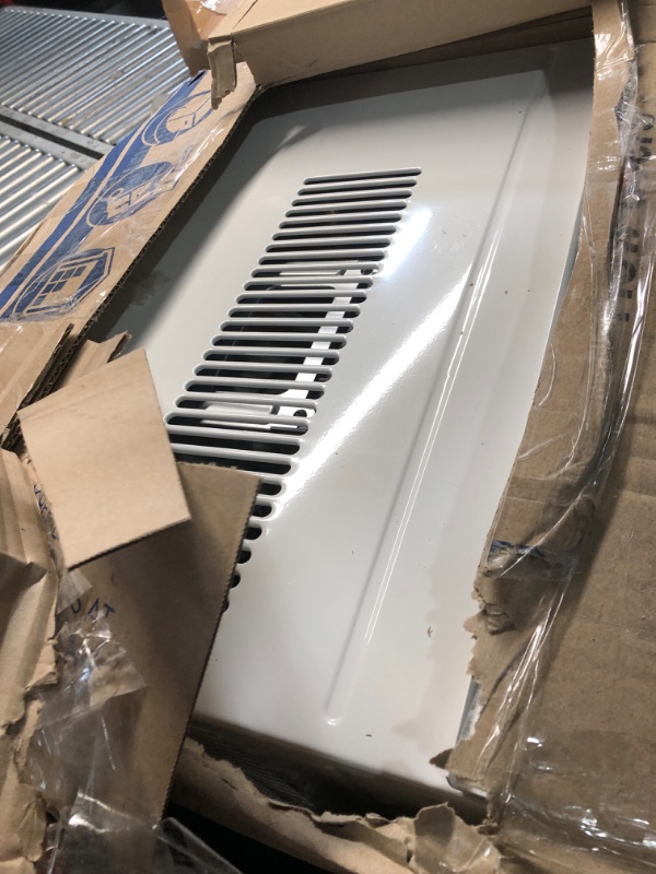 Photo 2 of ** MAJOR DAMAGE * UNTESTED*LG 14000 BTU Smart Wi-Fi Enabled Window Air Conditioner with 4-Way Air Deflection, Thermostat Control, Cools 700 Square Feet for Bedroom, Living Room and Apartment White 14000 BTU