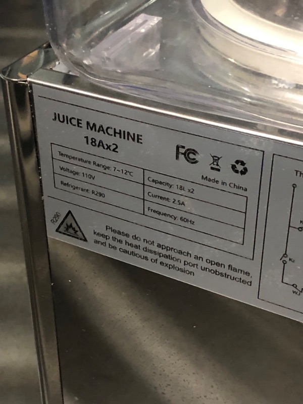 Photo 7 of ***USED - UNTESTED - SEE COMMENTS***
Stainless Steel Double Juice Dispenser Commercial Fruit Juice Dispenser Prices CE Certified Cold Juice Dispenser