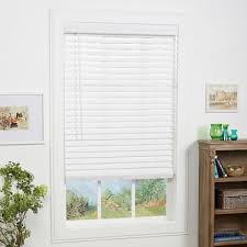 Photo 1 of ** DAMAGED UNTESTED** allen + roth Trim at Home 2-in Slat Width 72-in x 64-in Cordless White Faux Wood Room Darkening Horizontal Blinds
