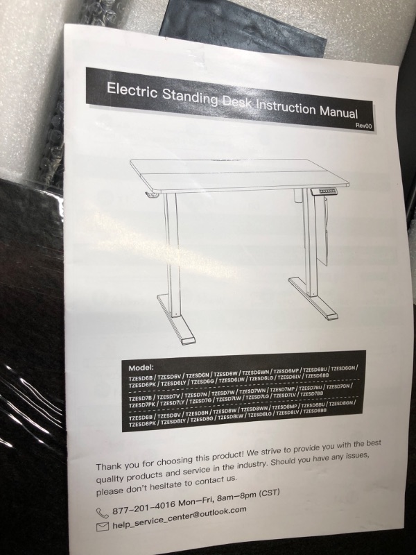 Photo 3 of ***USED - INCOMPLETE - MISSING PARTS - UNABLE TO VERIFY FUNCTIONALITY - SEE PICTURES***
Marsail 40 * 24" Electric Adjustable Height Standing Desk with Storage Bag, 4 Memory Height Settings,Sit Stand Up Desk for Home Office,Computer Gaming Workstation, Cab