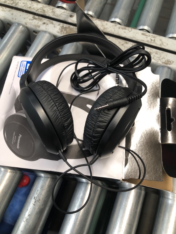 Photo 2 of (READ FULL POST) Panasonic Headphones, Lightweight Over the Ear Wired Headphones with Clear Sound and XBS for Extra Bass, Long Cord, 3.5mm Jack for Phones and Laptops – RP-HT161-K (Black)
