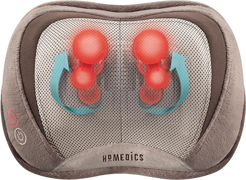 Photo 1 of ***STOCK PHOTO REFERENCE ONLY***Homedics Back and Neck Massager, Portable Shiatsu All Body Massage Pillow with Heat, Targets Upper and Lower Back, Neck and Shoulders. Lightweight for Travel