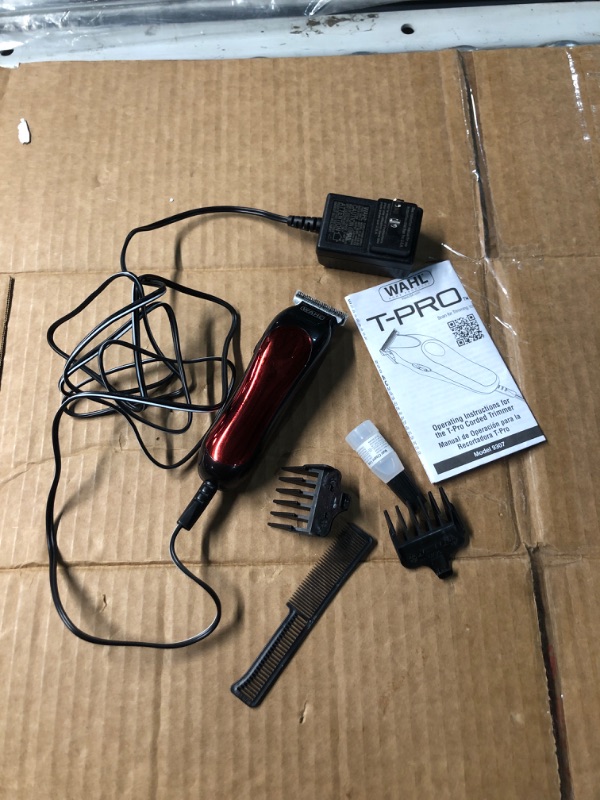 Photo 2 of ***READ NOTES**
Wahl T-Pro Shaver & Trimmer, Red/Black