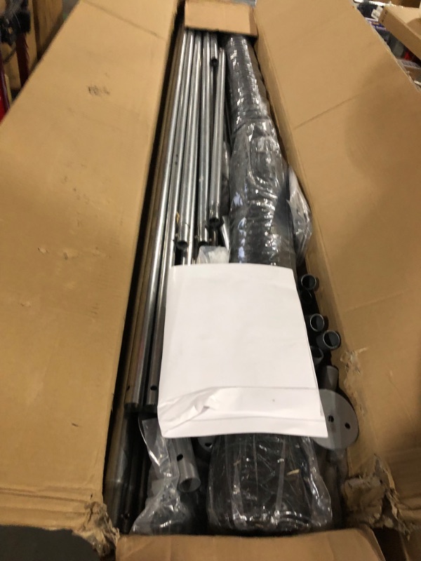 Photo 1 of ***USED - LIKELY MISSING PARTS - UNABLE TO VERIFY FUNCTIONALITY***
Eapele 9.8'x6.5'x6.4', Large Metal Chicken Coop Heavy Duty for Outdoor Chicken Pens with Reforced Tri-Supporting Steel Frame, Silver, Spire Roof