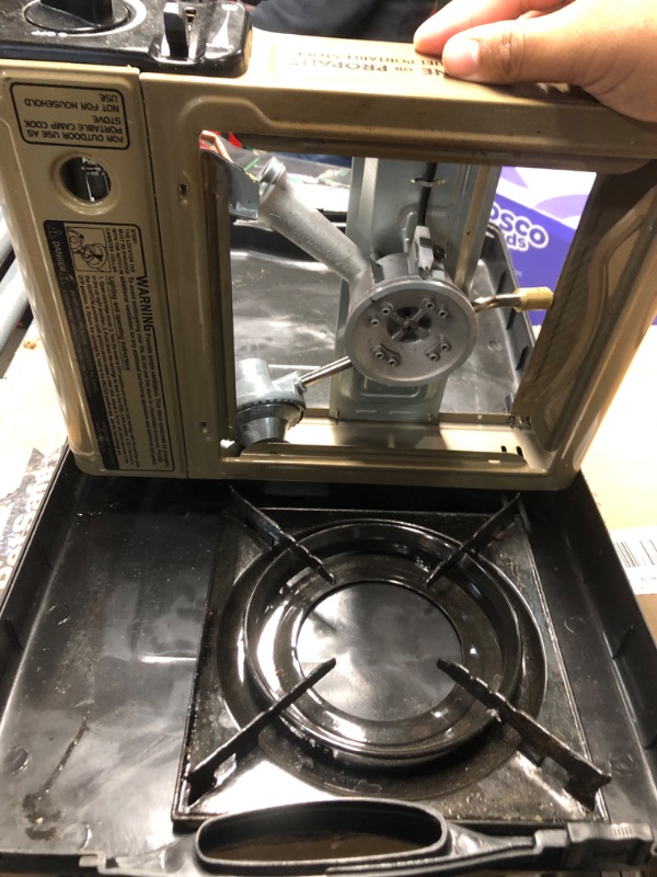 Photo 2 of **MINOR DAMAGE PREV USED**
Gas ONE Propane or Butane Stove GS-3400P Dual Fuel Portable Camping and Backpacking Gas Stove Burner with Carrying Case Great for Emergency Preparedness Kit (Gold)