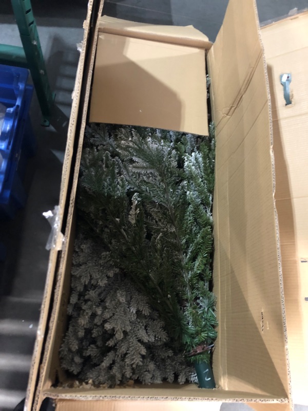 Photo 6 of ***USED - DAMAGED - BOX 2 OF 2 ONLY - SEE PICTURES***
Vickerman 12' Frosted Eastern Frasier Fir Artificial Christmas Tree Unlit, Seasonal Indoor Home Decor