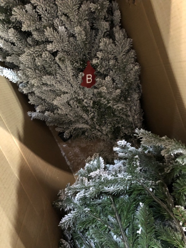 Photo 7 of ***USED - DAMAGED - BOX 2 OF 2 ONLY - SEE PICTURES***
Vickerman 12' Frosted Eastern Frasier Fir Artificial Christmas Tree Unlit, Seasonal Indoor Home Decor