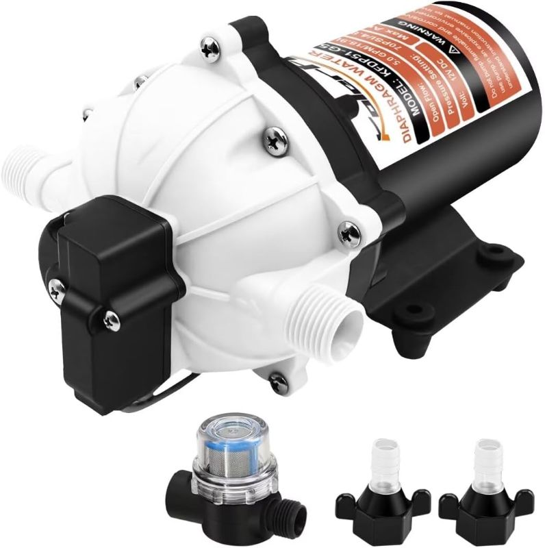 Photo 1 of **NON-REFUNDABLE** (PARTS) 12v Rv Water Pump,Water Transfer Pump,7.0gpm 70psi Self-Priming Diaphragm Water Pump With Pressure Switch And Strainer For Rv Marine Yacht Lawn Garden