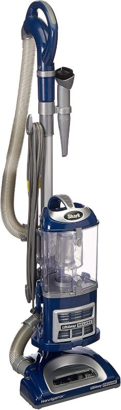 Photo 1 of 
Shark NV360 Navigator Lift-Away Deluxe Upright Vacuum with Large Dust Cup Capacity, HEPA Filter, Swivel Steering, Upholstery Tool & Crevice Tool, Blue