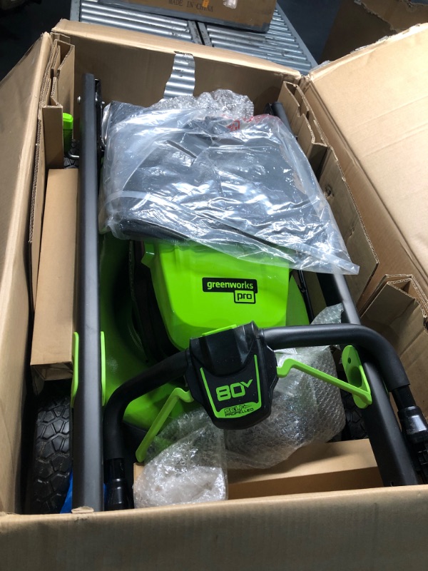 Photo 4 of **(READ FULL POST)** Greenworks 80V 21" Brushless Cordless (Self-Propelled) Lawn Mower (LED Headlight + Aluminum Handles), 4.0Ah Battery and Rapid Charger Included (75+ Compatible Tools)