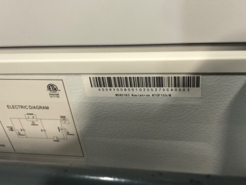 Photo 8 of ***NONREFUNDABLE - THIS SALE FINAL -  PARTS ONLY - SEE COMMENTS***
Koolatron Compact Chest Freezer 5 cu ft Manual Defrost Small Chest Freezer Deep Freezer Freezer Chest Mini Freezer Space-Saving Flat Back Storage Basket Ideal for Apartment Condo Cottage