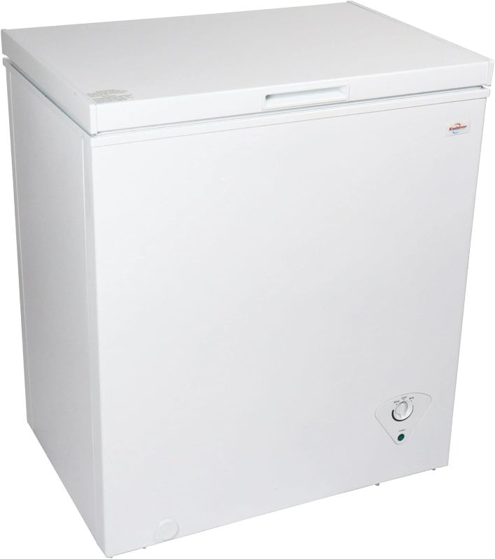 Photo 1 of ***NONREFUNDABLE - THIS SALE FINAL -  PARTS ONLY - SEE COMMENTS***
Koolatron Compact Chest Freezer 5 cu ft Manual Defrost Small Chest Freezer Deep Freezer Freezer Chest Mini Freezer Space-Saving Flat Back Storage Basket Ideal for Apartment Condo Cottage