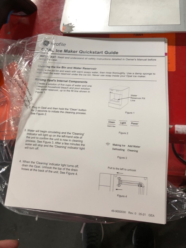 Photo 4 of **NONREFUNDABLE**FOR PARTS OR REPAIR**SEE NOTES**
GE Profile Opal 2.0, Chewable Crunchable Countertop Nugget Ice Maker, Scoop included, 38 lbs in 24 hours, Pellet Ice Machine with WiFi & Smart Connected, Stainless Steel