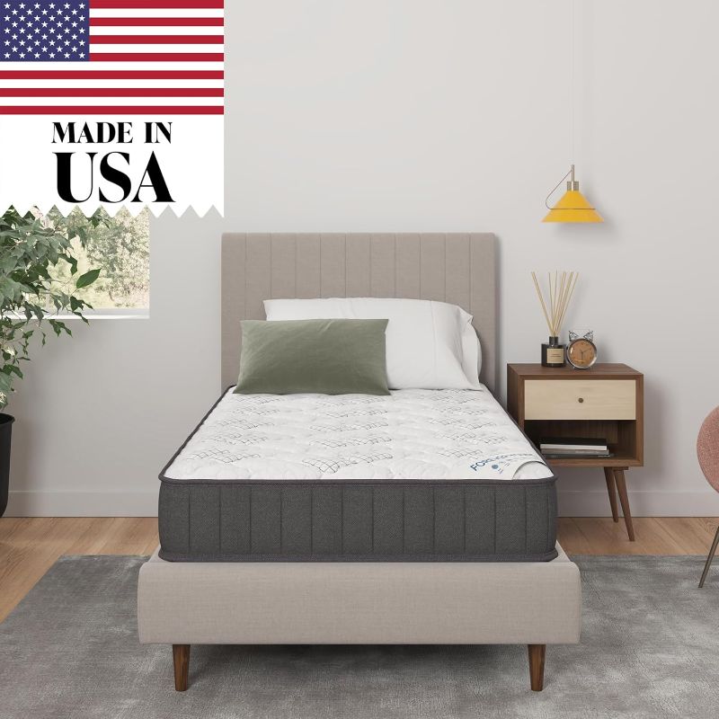 Photo 1 of ***USED - DIRTY - NO PACKAGING***
Ottomanson 9" Twin Mattress Made in USA, Medium-Firm Mattress, Hybrid Mattress Cool Improved Airflow with Edge to Edge Pocket Coil, 75"L x 38"W x 9"Th