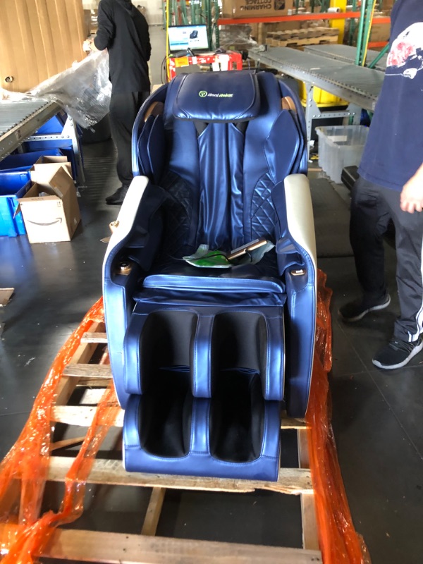 Photo 7 of -***PICK UP TRUCK/ TRAILER PICK UP ONLY*** Real Relax Full Body Massage Chair, Zero Gravity Massage Recliner Chair with 6 Auto Modes, Full Body Airbags, Bluetooth, Fit Office and Home, Brown
