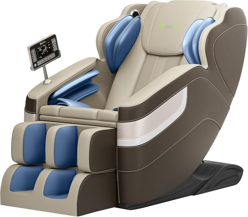 Photo 1 of -***PICK UP TRUCK/ TRAILER PICK UP ONLY*** Real Relax Full Body Massage Chair, Zero Gravity Massage Recliner Chair with 6 Auto Modes, Full Body Airbags, Bluetooth, Fit Office and Home, Brown
