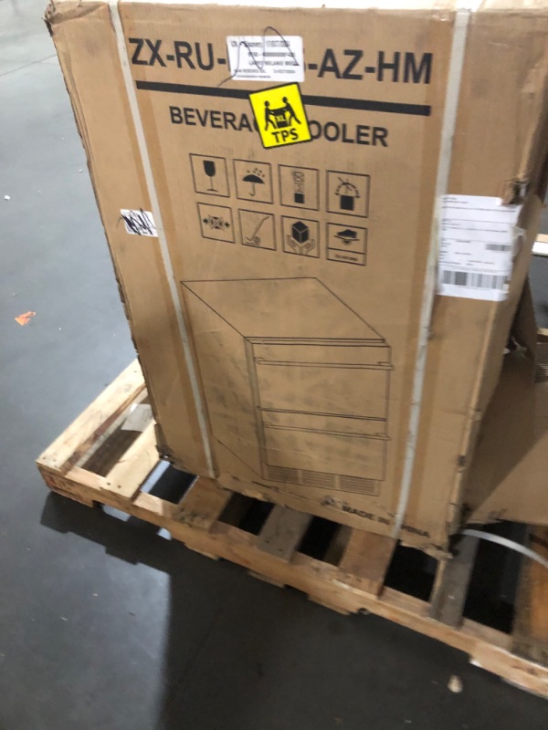 Photo 1 of EUHOMY 24 Inch Under Counter Double Drawer Fridge, Weather Proof Stainless Steel Outdoor Beverage Refrigerator for Patio, Built-in Beverage Fridge for Home & Commercial Use Stainless Steel Silver