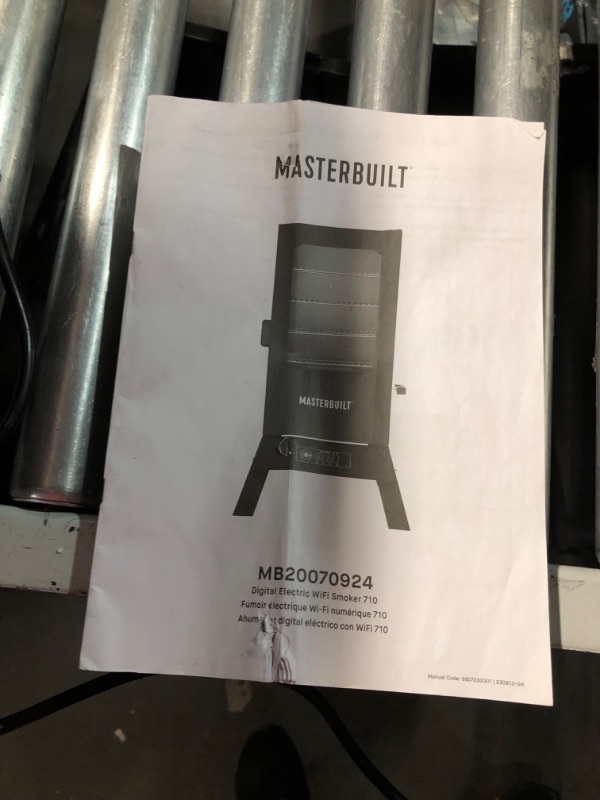 Photo 10 of ***DAMAGED - DENTED - SEE PICTURES - LIKELY MISSING PARTS - UNABLE TO TEST***
Masterbuilt®710 WiFi Digital Smoker, Vertical Design, 711 Cooking Sq. Inches, 4 Chrome Coated Smoking Racks, Wood Chip Loader, Electric Fuel Source to Plug in and Start Cooking,