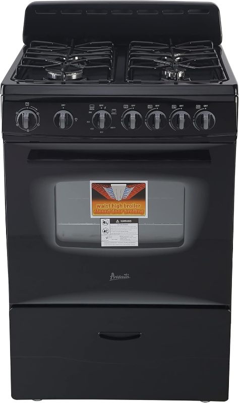 Photo 1 of ***TRUCK/TRAILER PICKUP ONLY - SEE COMMENTS***
Avanti GR2415CB GR24 24" Compact Gas Range Oven, in Black