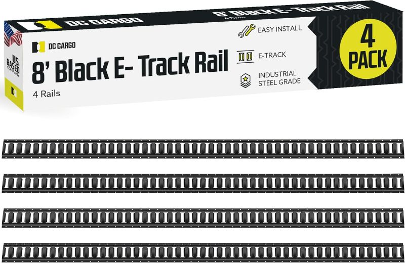 Photo 1 of ***STOCK PHOTO FOR REFERENCE*** DC Cargo - E Track Tie Down Rail Kit 8' (4 Pack) for Garages, 