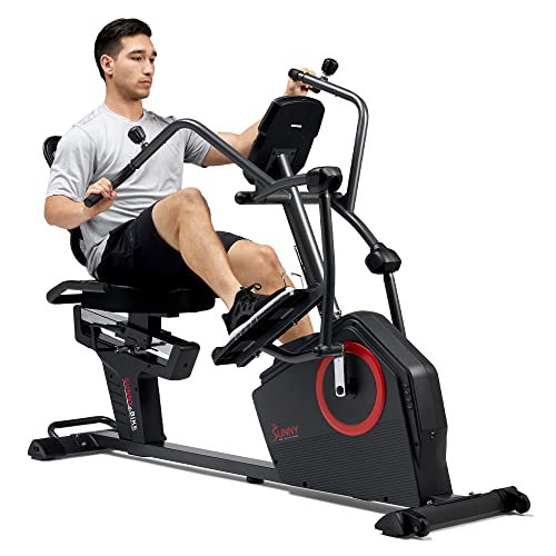 Photo 1 of *** PALLET PICK UP ONLY PICK UP TRUCK / TRAILER PICK UP ONLY *** Sunny Health & Fitness Smart Recumbent Cross Trainer Elliptical Exercise Bike Black - Steppers/Ellipticals at Academy Sports
