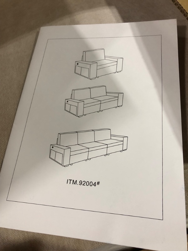 Photo 3 of ***NONREFUNDABLE - INCOMPLETE - SEE COMMENTS***
KIMOLST 100in Modular Couch for Living Room, Deep Seat Couch with Storage, Free Combination Upholstered Chenille Couch with Removable Cover,3-Seater Sofa Couch,Deep Grey