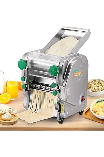 Photo 1 of *FACTORY SEALED**Newhai Commercial Electric Pasta Maker 2-in-1 Automatic Noodle Machine Thickness Adjustable 2mm 6mm Noodle Heavy Duty Dough Roller Pressing Machine, 750W
