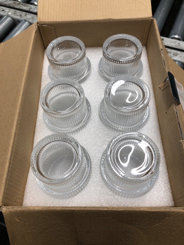 Photo 2 of (READ FULL POST) ISMASOAN Ribbed Glassware Set of 12,Glass Cups 12 oz and 7 oz,Fluted Glassware,Ribbed Drinking Glasses,Stackable Glasses,Ripple Glassware,Gift Box Set