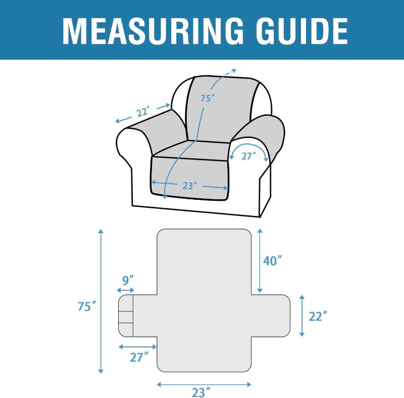 Photo 4 of (READ FULL POST) H.VERSAILTEX 100% Waterproof Chair Covers with Arms Modern Chair Seat Covers Thick and Soft Armchair Cover with Elastic Straps(Chair, Taupe/Beige
