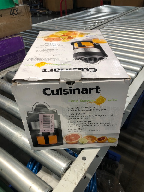 Photo 5 of *USED MAKING NOISE*Cuisinart Citrus Juicer with Carafe, CCJ-900P1, Black/Silver, 24 Ounce