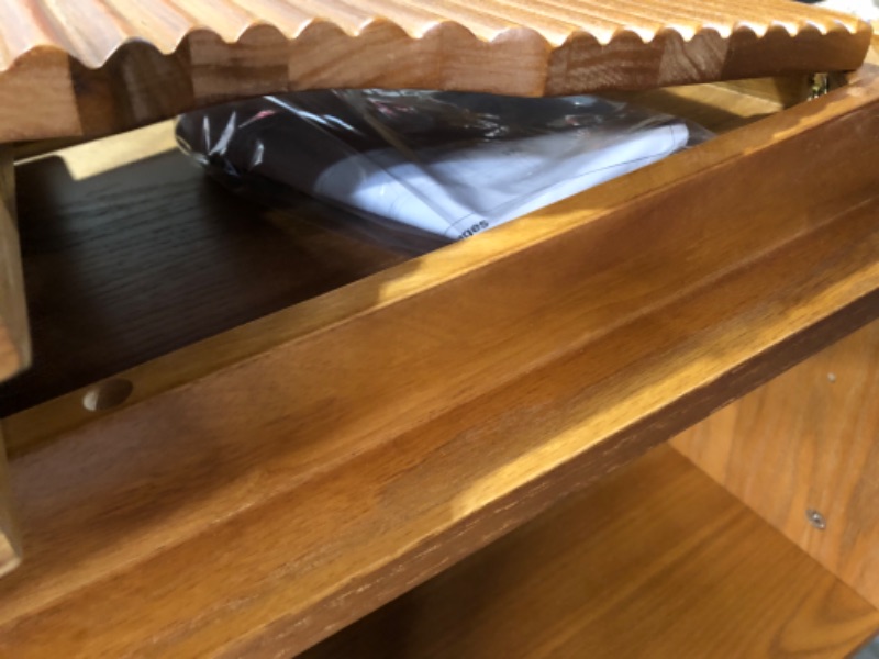 Photo 1 of ***SEE NOTES*** Low Profile Fluted TV Stand 48" medium oak