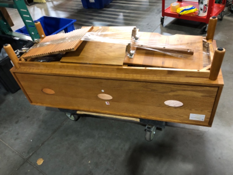 Photo 1 of ***SEE NOTES*** Low Profile Fluted TV Stand 48" medium oak