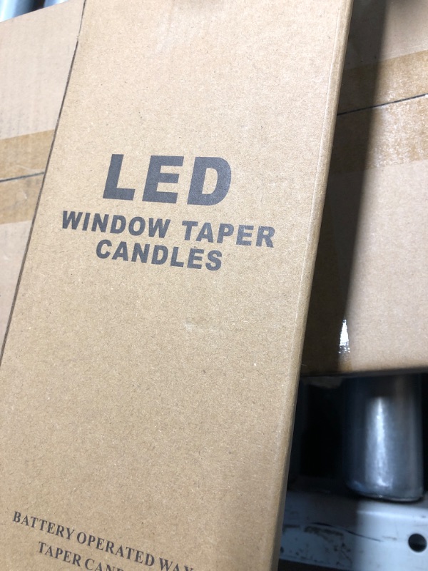 Photo 3 of ****MISSING REMOTE*** GenSwin Flameless Ivory Taper Candles Flickering with 10-Key Remote, Battery Operated Led Warm 3D Wick Light Window Candles Real Wax Pa