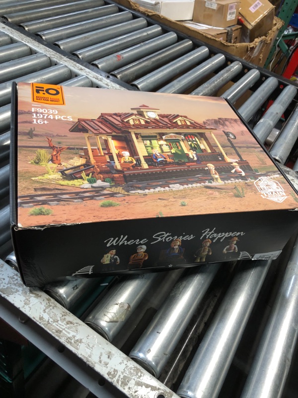 Photo 3 of ***FACTORY SEALED***
FUNWHOLE Wild West Train Station Lighting Building-Bricks Set - 1975 Pcs Collectible Train Playset for Adults and Teens