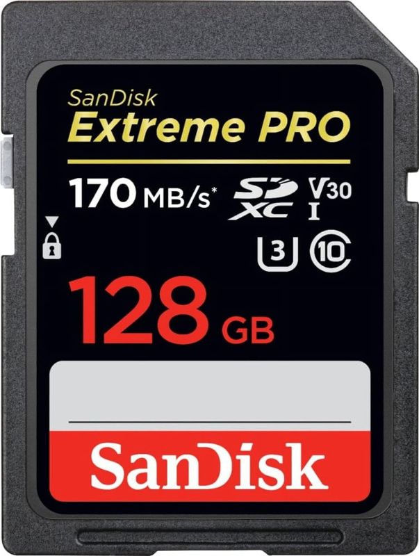 Photo 1 of [Older Version] SanDisk 128GB Extreme PRO SDXC UHS-I Card - C10, U3, V30, 4K UHD, SD Card - SDSDXXY-128G-GN4IN