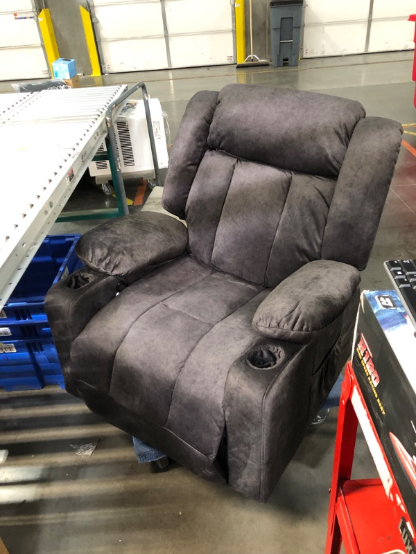 Photo 4 of ***USED - NO PACKAGING - SEE COMMENTS***
COMHOMA Recliner Chair Massage Rocker with Heated 360 Degree Swivel Lazy Boy Recliner Single Sofa Seat with Cup Holders for Living Room (Gray)