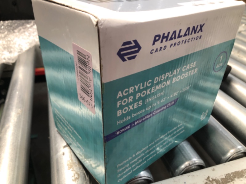 Photo 1 of Phalanx Booster Box Acrylic Display Case for Pokemon Booster Box - Premium Acrylic Magnetic Box 99% UV Protection with Microfiber Cloth & Rubber Feet (Cards Not Included)