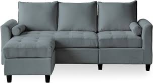 Photo 1 of ***BOX 2 OF 2. MISSING BOX 1***Casa Andrea Milano Convertible Sectional Sofa Couch, Chenille Dark Grey
