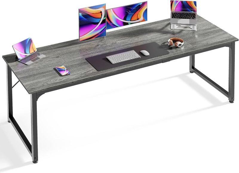 Photo 1 of ***USED - INCOMPLETE - MISSING NUMEROUS PARTS - SEE PICTURES***
Huuger Computer Desk, 70 Inch Office Desk, Gaming Desk with Storage, Writing Desk Work Desk for Home Office, Study, Long Simple Desk, Large Legroom, Metal Frame, Grey