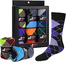 Photo 1 of 
Debra Weitzner Mens Dress Socks with Gift Box - Cotton Colorful Classic Argyle Sock