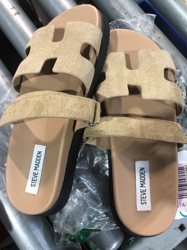 Photo 1 of (used) Steve Madden Women's Mayven Slide Sandal, Taupe Suede, 8