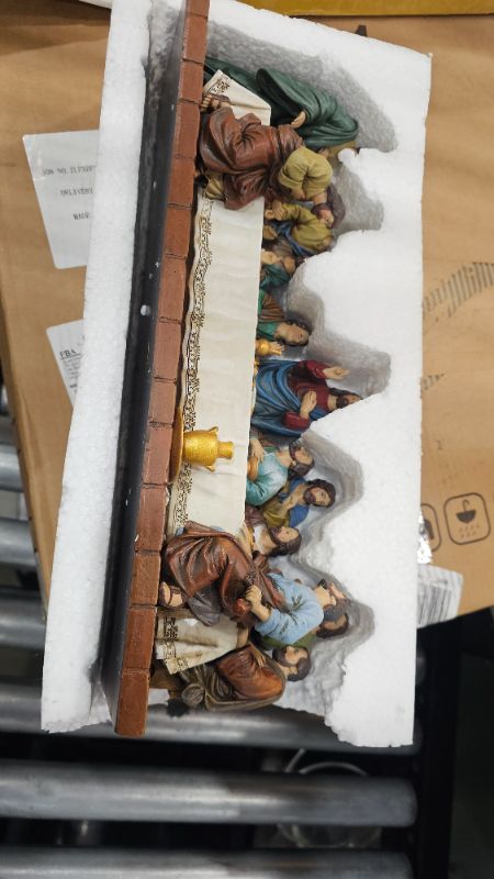 Photo 1 of Avalon Gallery Christian Home Décor Hand-Painted Michael Adams Figurine, 15-Inch, Last Supper