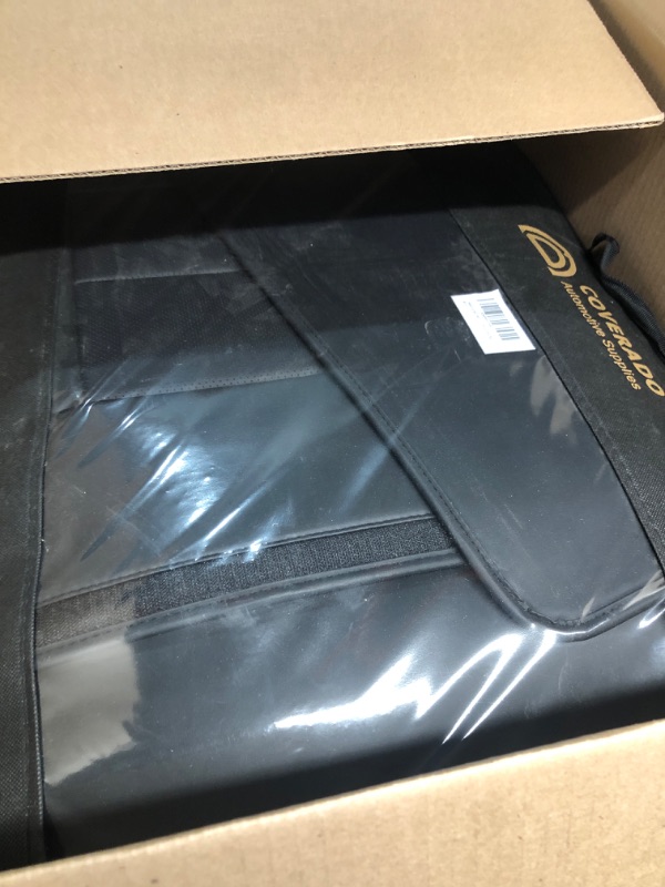 Photo 1 of ***(HEAVILY USED/ MISSING PARTS)***Coverado Car Seat Covers 5 Pieces, Full Set Universal Seat Covers for Cars, Waterproof Nappa Leather Auto Seat Protectors with Head Pillow, Car Interiors Fit for Most Sedans SUV Pick-up Truck, Black