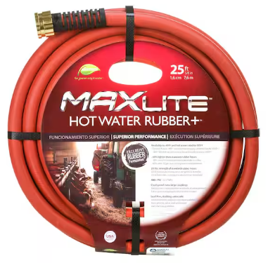 Photo 1 of **LOOKS NEW** MAXLite 5/8 in. dia x 25 ft. Hot Water Rubber+ Hose


