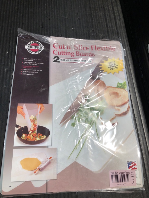 Photo 2 of (2 Pack) Thin Clear Flexible Cutting Board Mat 12 x 15 inch