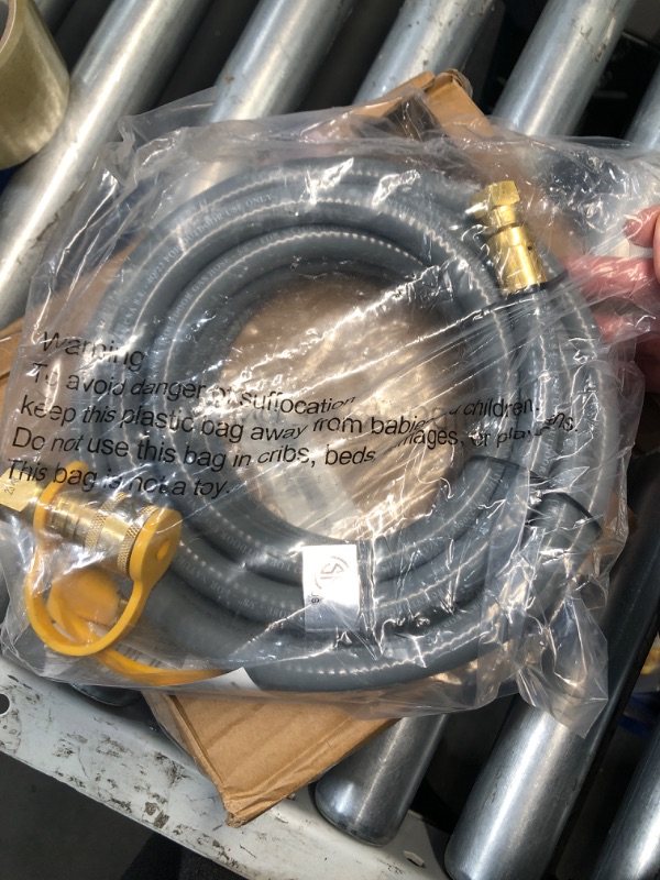 Photo 2 of (READ FULL POST) CALPOSE 15 Feet 3/8 inch ID Natural Gas Grill Hose with Quick Connect Fittings, Natural Gas Line for Grill, Pizza Oven, Heater and More Low Pressure Appliance