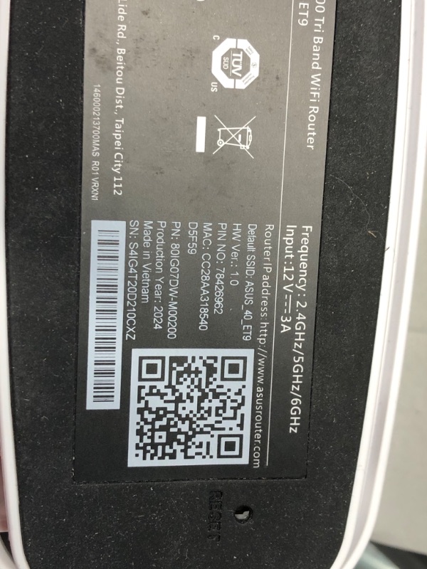 Photo 4 of ***USED - LIKELY MISSING PARTS - UNABLE TO VERIFY FUNCTIONALITY***
ASUS ZenWiFi Whole-Home Tri-band Mesh WiFi 6E System (ET9 2PK), Coverage up to 5,500 sq.ft, 7800Mbps, new 6GHz band, AiMesh, Lifetime Free Internet Security, Parental Control, EasySetup, I